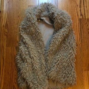 Grey fur vest